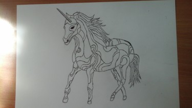 Dessin abstrait de licorne