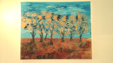 Tableau d arbres à l acrylique