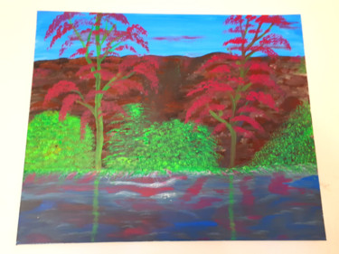 Tableau de paysage à l acrylique