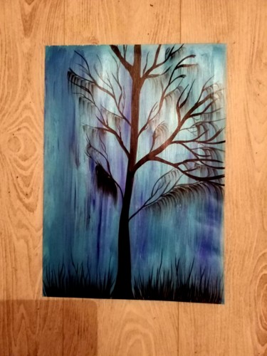 Un arbre en peinture sur papier A3